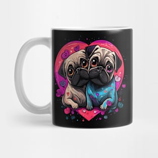 Pug Couple Valentine Mug